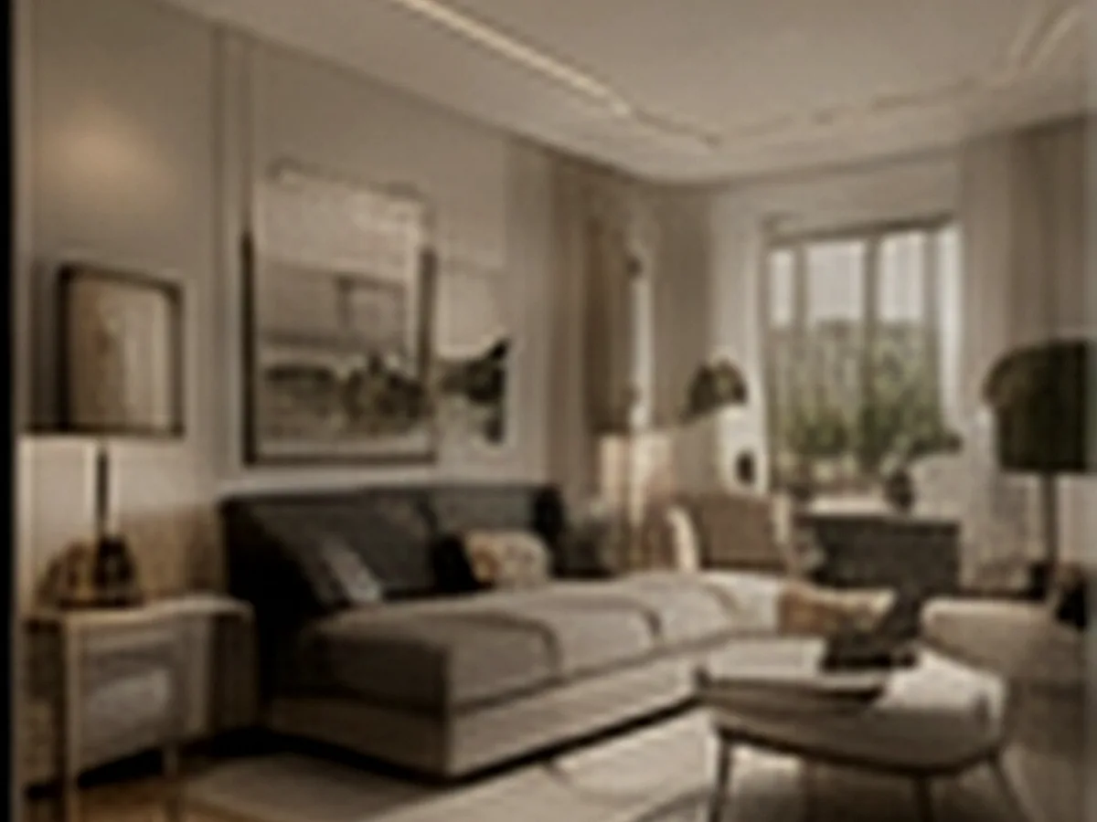 A bright contemporary living room with soft daylight